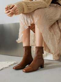 French Square Toe Stretch Boots