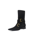 Retro Pointed - Toe Slouchy Mid - Calf Suede Boots