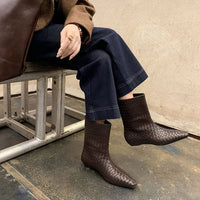 Women's Woven Mid - Calf Boots