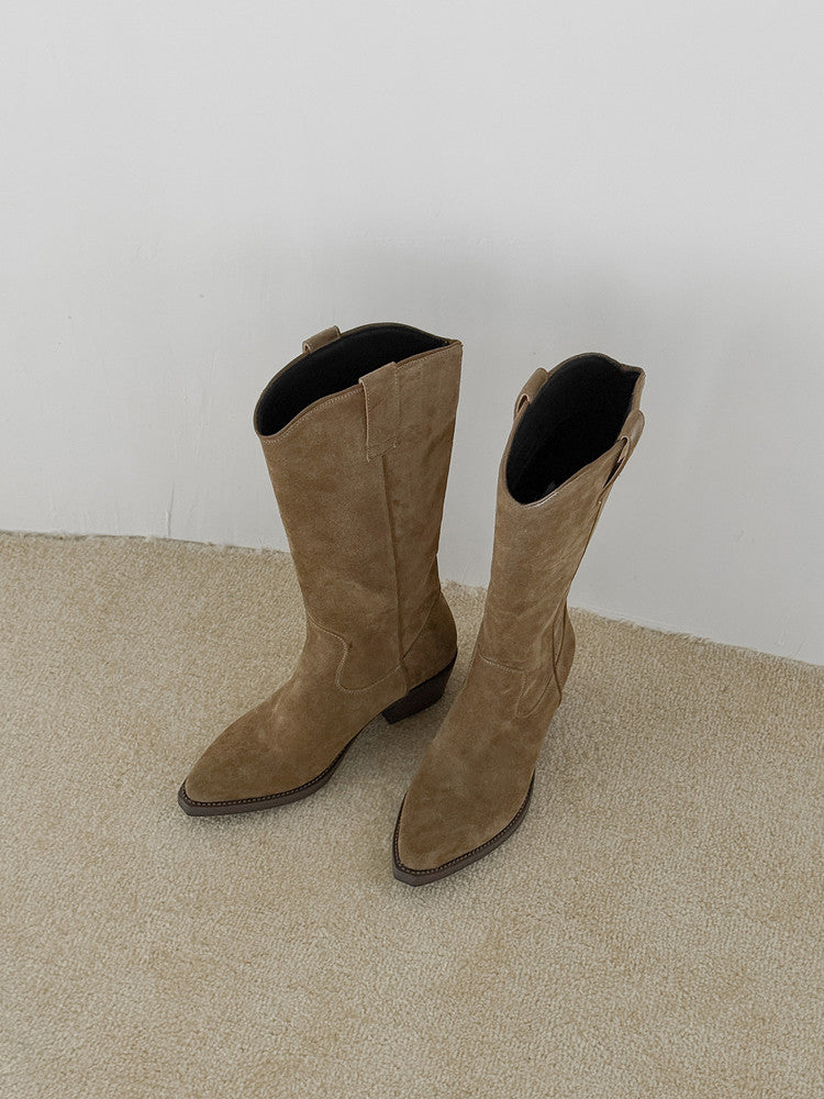 Retro Versatile Slouchy Western Cowboy Boots