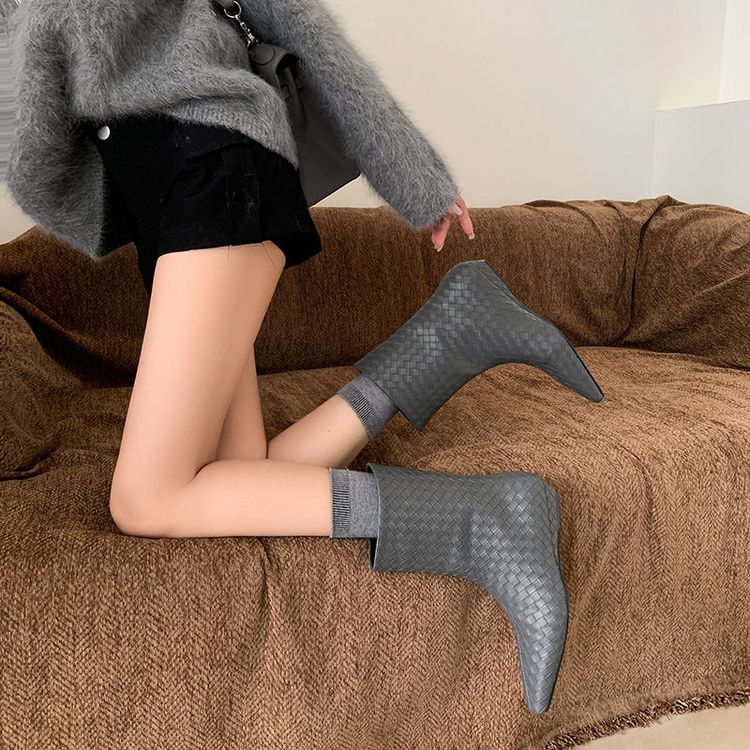 Women's Woven Mid - Calf Boots