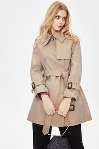 Gabardine Mid-length Trench Coat
