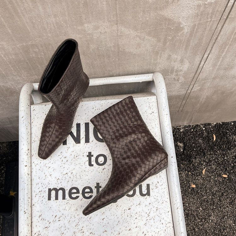 Women's Woven Mid - Calf Boots