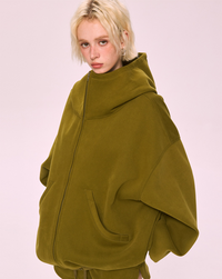 Green Oversized Hoodie with Kangaroo Pocket