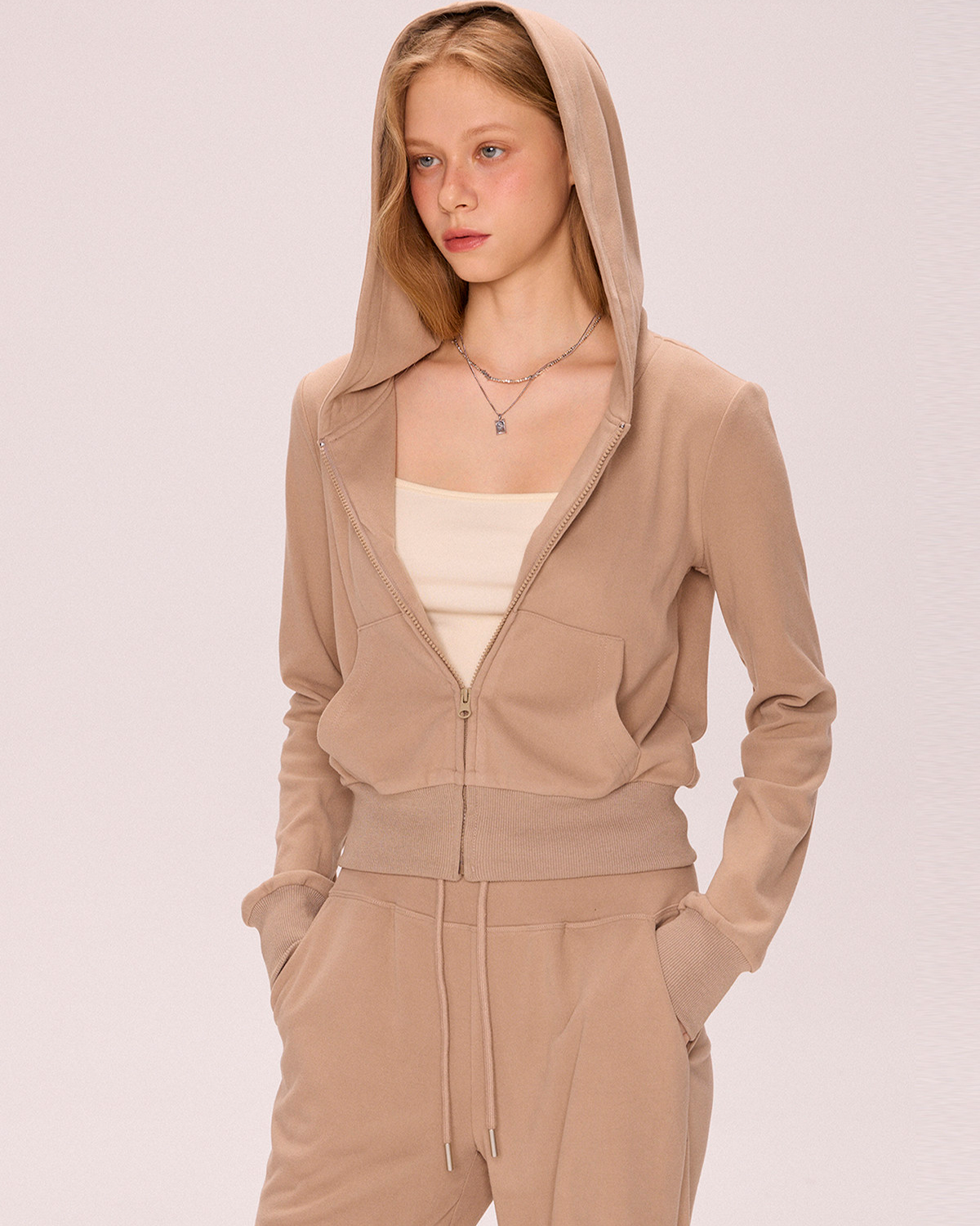 Women's Athletic Ribbed Knit 2-Piece Set