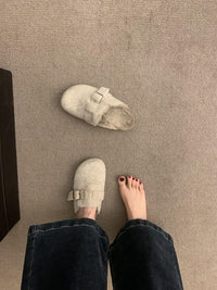 Thick-soled Velvet Slippers