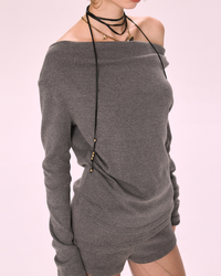 Asymmetric Knit Top & Shorts Loungewear Set