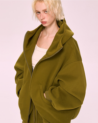 Green Oversized Hoodie with Kangaroo Pocket