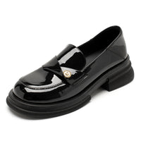 Agsdon Shiny Low-top Loafers