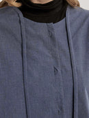 Relaxed Button-Front 100% Cotton Blouse