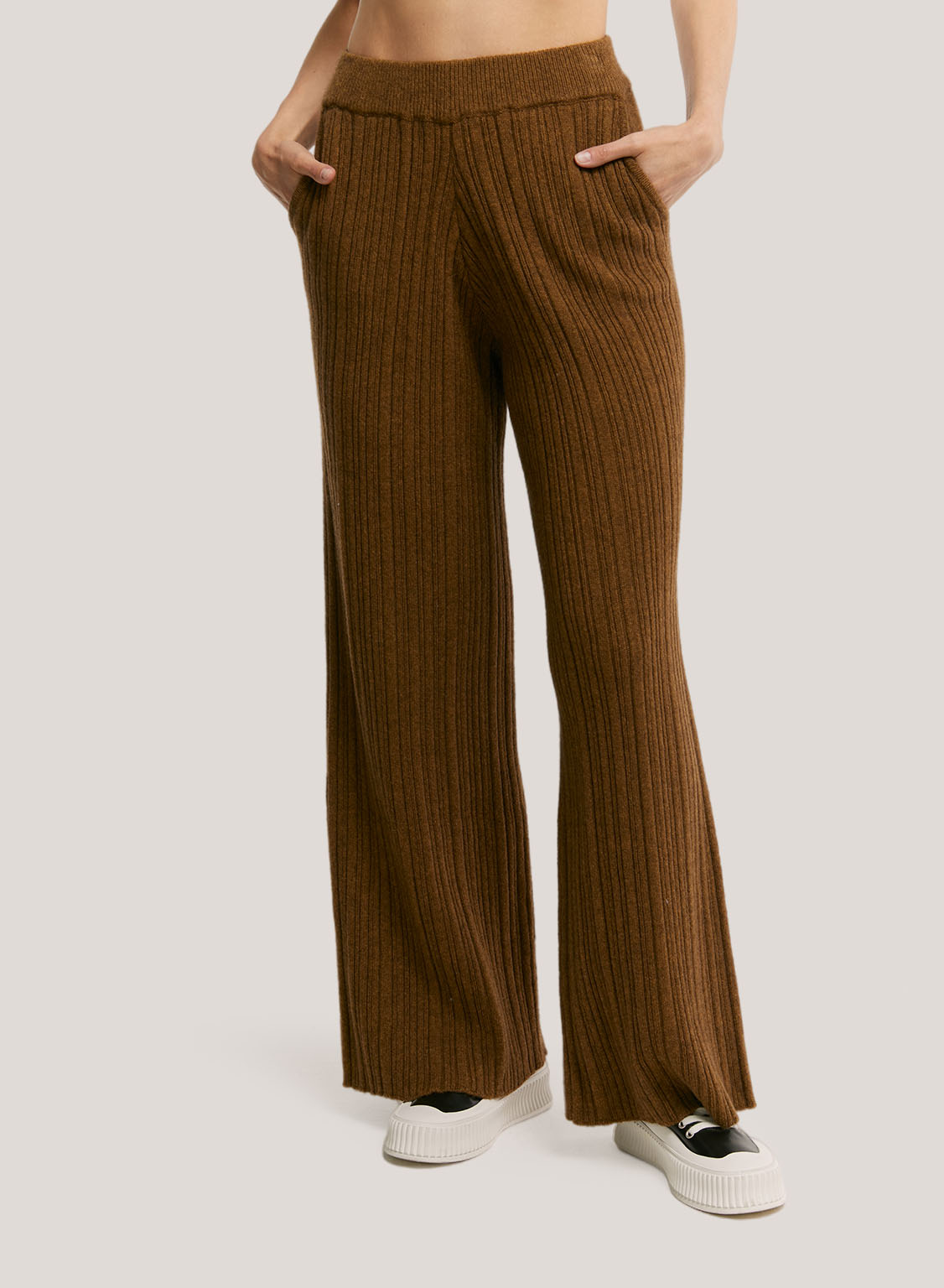 100% Yak Wool Wide-Leg Trousers