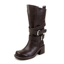 High-heeled Biker Boots