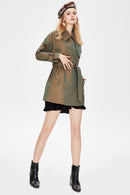 Gabardine Mid-length Trench Coat