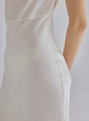 Classy Pearl Midi Silk Dress