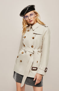 Classic Hepburn Style Trench Coat