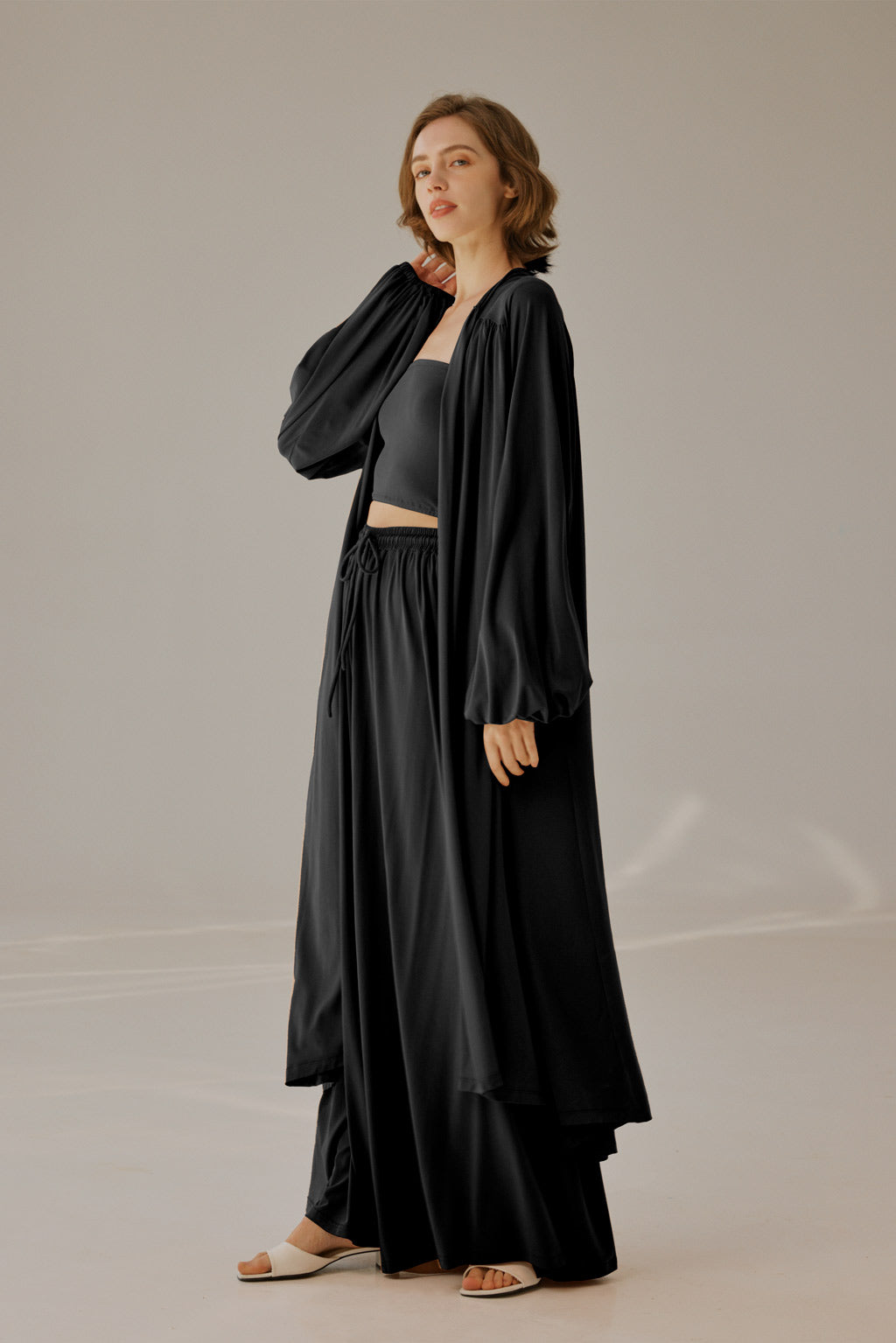 Flowy Open-Front Cardigan