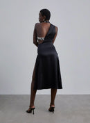 Color Block High Slit Dress