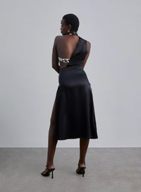 Color Block High Slit Dress