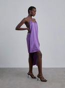 Asymmetrical Silk Slip Dress