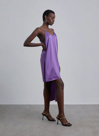 Asymmetrical Silk Slip Dress