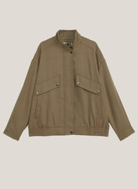 Wool-Blend Jacket With Pockets