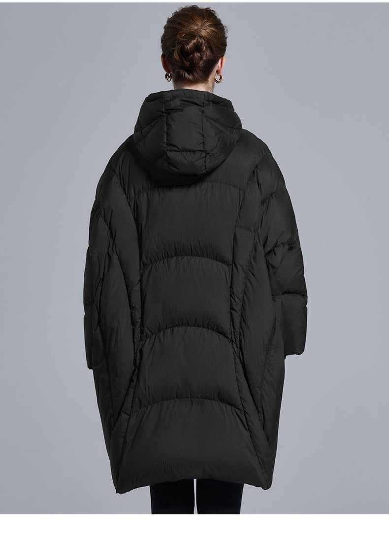 Long Puff-Style Down Jacket