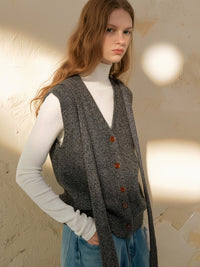 V-neck Wool Vest