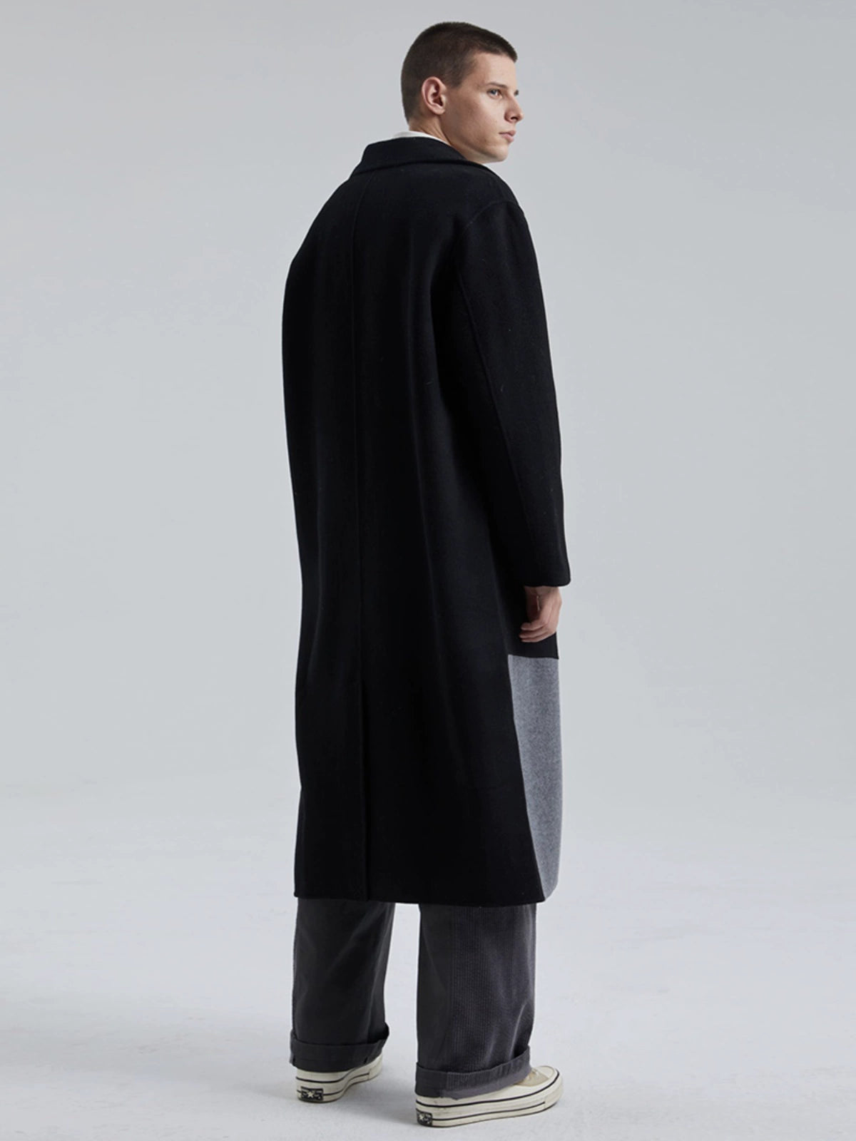 1 ×Paneled Cashmere Coat