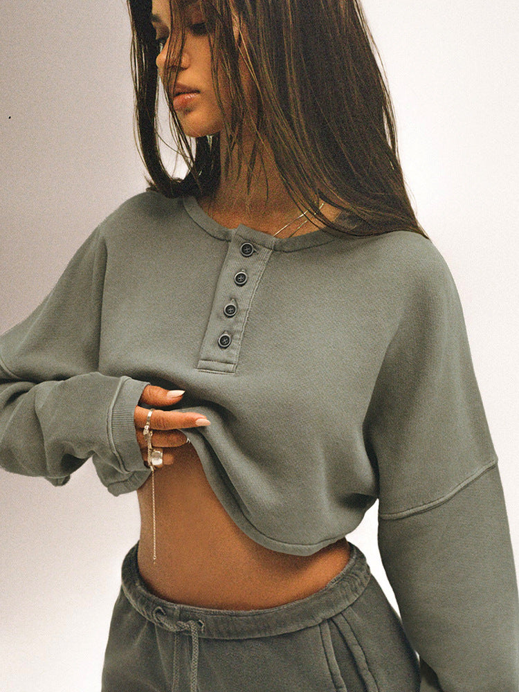 Pullover Batwing Sleeve Sweatshirt
