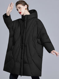 Long Puff-Style Down Jacket