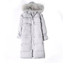 Rabbit Fur Hooded Down Jacket