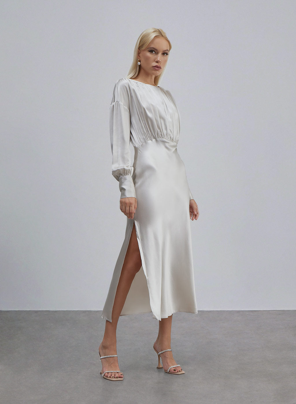 Lavender Fields Maxi Silk Dress