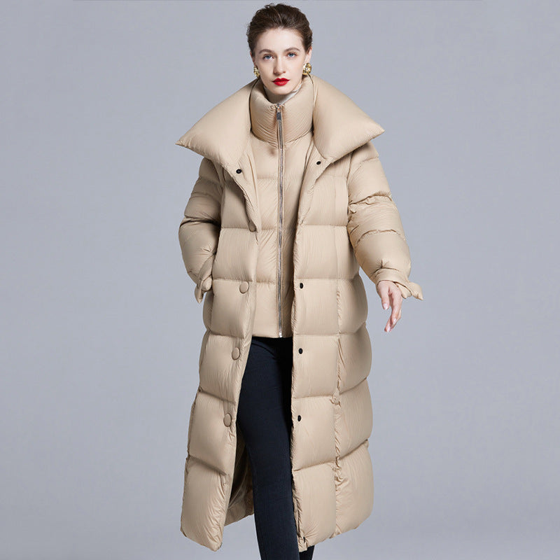 Fake Two-Piece Thickened Down Coat