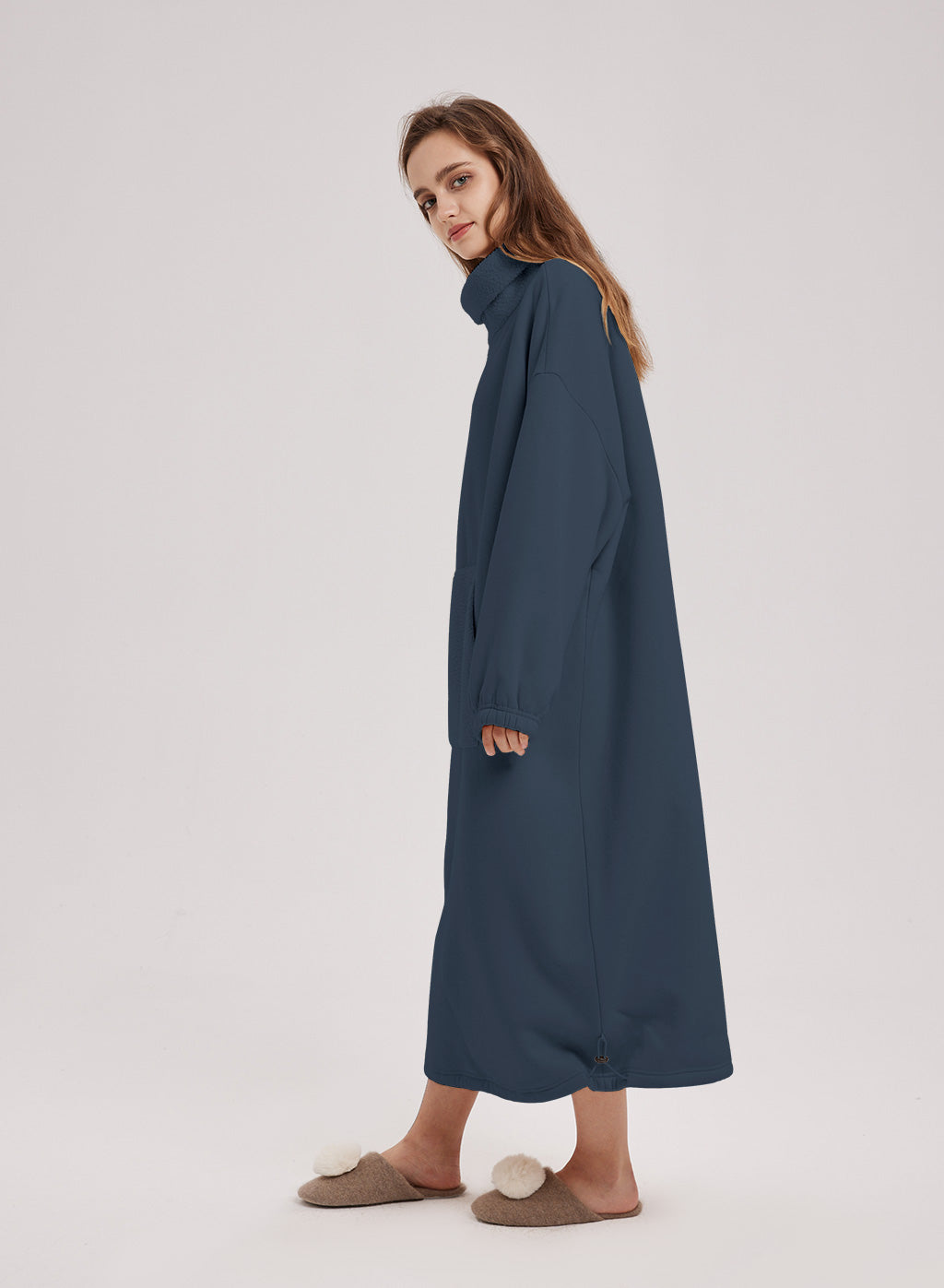 Oversized Fleece Knit Dress
