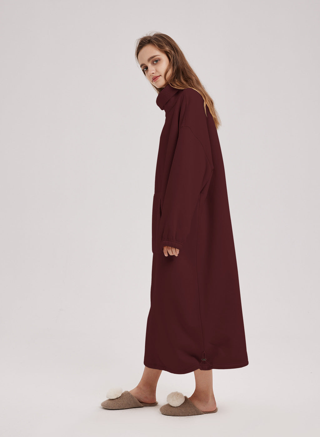 Oversized Fleece Knit Dress