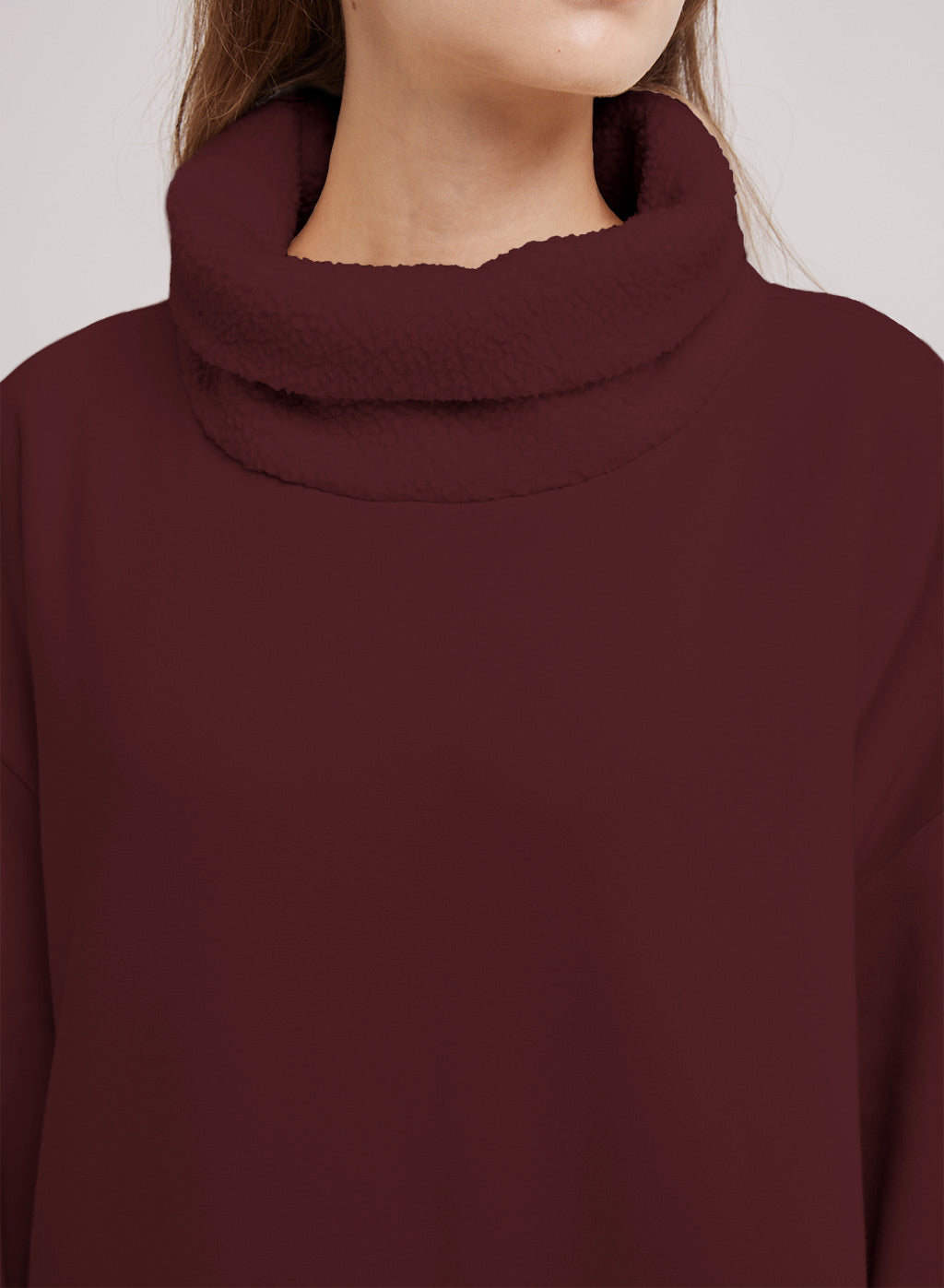 Oversized Fleece Knit Dress