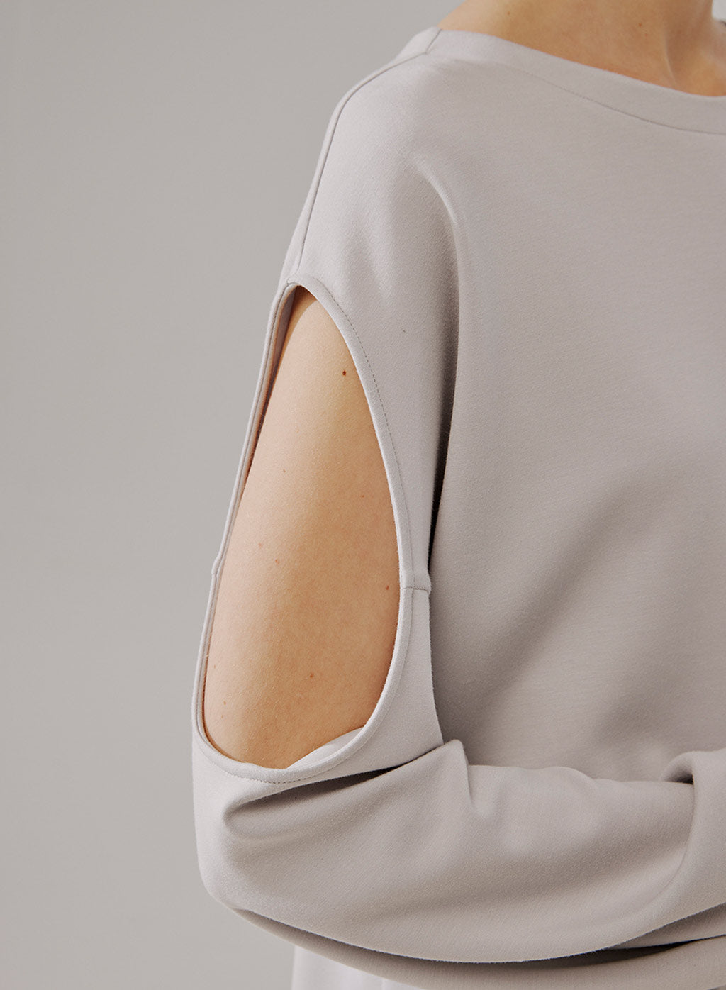 Cut Out Sleeve Sweatshirt