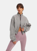 Zip Front Bomber Jacket