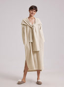 Hooded Scarf Sweatshirt Dress