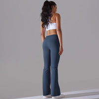 Women's High Waist Flare Leggings - Navy