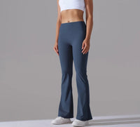 Women's High Waist Flare Leggings - Navy