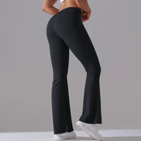 Women's High Waist Flare Leggings - Cocoa
