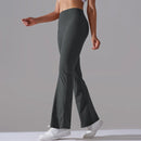 Women's High Waist Flare Leggings - Cocoa