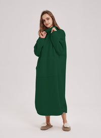 Oversized Fleece Knit Dress