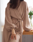 100% Cotton Double Crinkle Yarn Robe