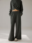 Wide-Leg Cotton Pants