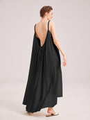 Greek Open Back Silky Maxi Dress