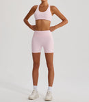 Purple High-Waist Contour Biker Shorts – Effortless Style & Comfort