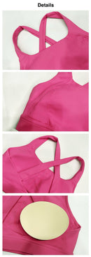 Chocolate Brown Cross-Back Sports Bra