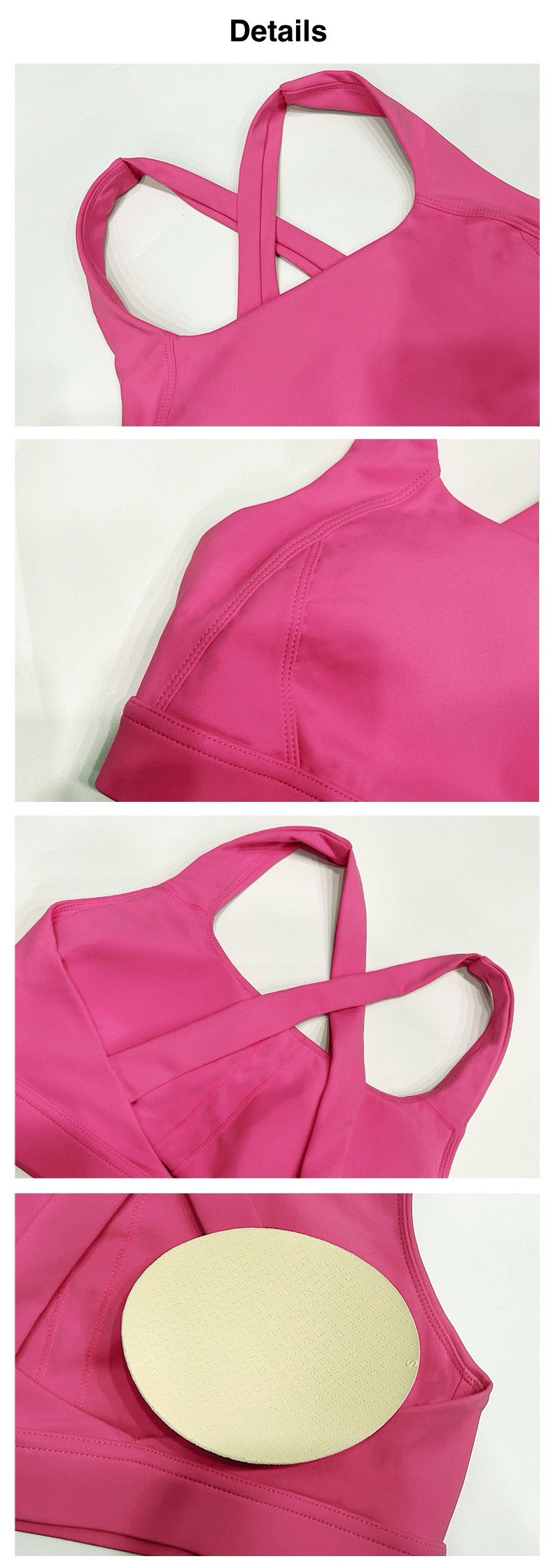 Chocolate Brown Cross-Back Sports Bra